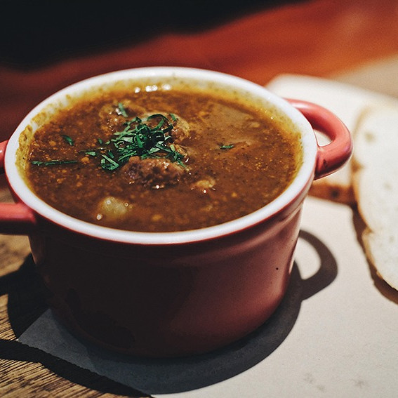 hot bean lentil soup