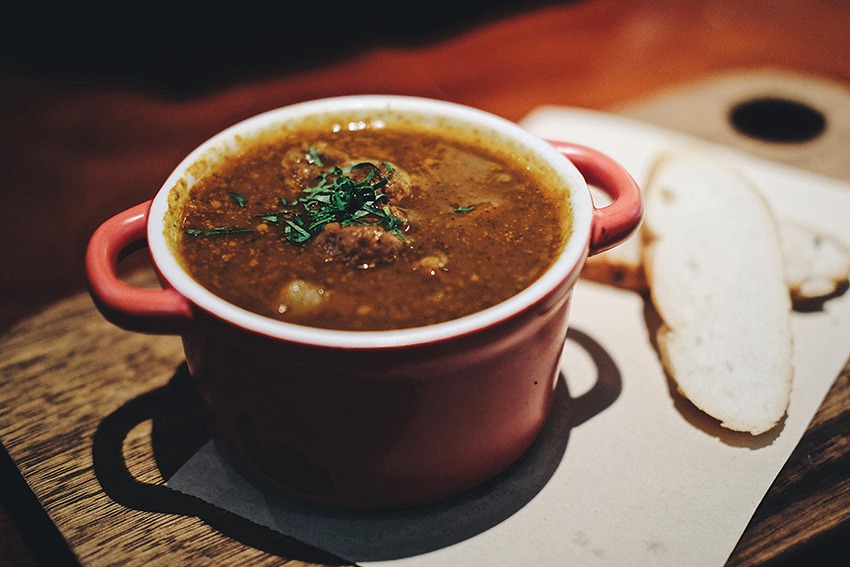 hot bean lentil soup